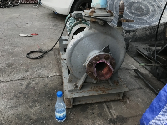 ขายปั้มน้ำหอยโข่ง Kawamoto 80x65 ขนาดเข้า 3นิ้ว ออก 2.5นิ้ว ใบพัดทองเหลือง ชนมอเตอร์ 10HP. 380V สภาพสวย หมุนนิ่ม พร้อมใช้งาน ราคา 14,000 บาท