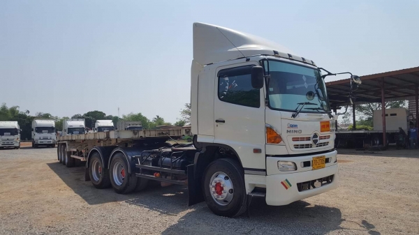 ขาย หัวลาก HINO MEGA 344 แรงม้า ปี 57 หางพื้นเรียบสามมิตรสามเพลา พร้อมแยกขาย ราคาคุยกัน รถสวยพร้อมใช