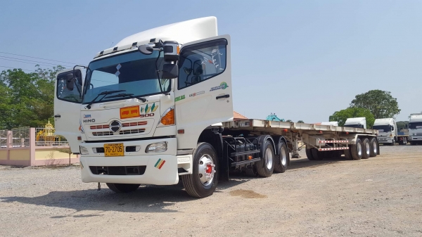 ขาย หัวลาก HINO MEGA 344 แรงม้า ปี 57 หางพื้นเรียบสามมิตรสามเพลา พร้อมแยกขาย ราคาคุยกัน รถสวยพร้อมใช