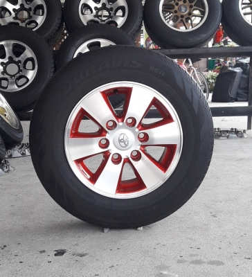 ล้อTOYOTA PRERUNNER ขอบ15 6รู พร้อมยาง 205/70/15   4 ล้อ
