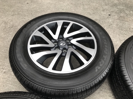 ล้อแม็กป้ายแดง Nissan Navara Caliber NP300 ขอบ 18 พร้อมยาง 255-60-18 ปี 17 สวยกริ๊บ