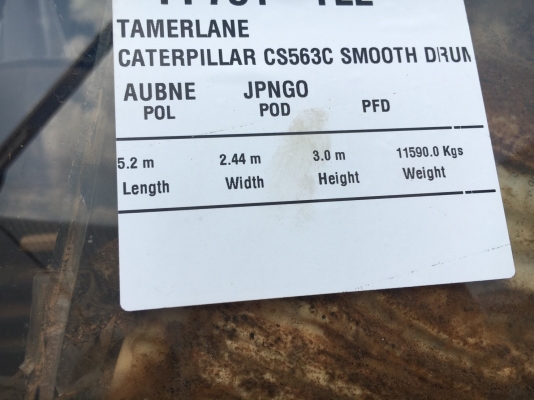Caterpillar CS-563C : รถบด12 ตัน นำเข้าจากญี่ปุ่น โทร. 080-6565422 (หนิง)
