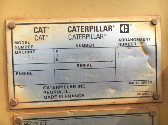 Caterpillar CS-563C : รถบด12 ตัน นำเข้าจากญี่ปุ่น โทร. 080-6565422 (หนิง)