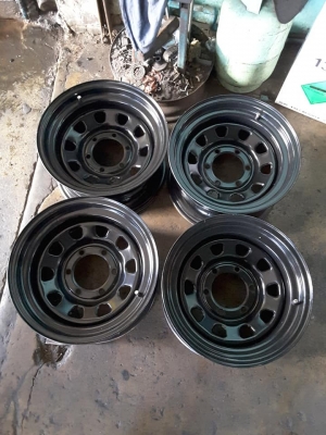 ล้อกะทะลาย Rock 6/139 ขอบ 16*8 et-25 สภาพใหม่ 1ชุด