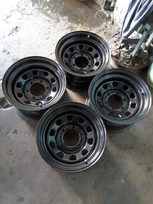 ล้อกะทะลาย Rock 6/139 ขอบ 16*8 et-25 สภาพใหม่ 1ชุด