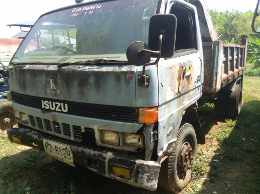 ขายด่วน ISUZU NPR59L รถหกล้อดั้มประกอบเครื่อง110 แรงเกียร์ร็อก คัชชีสวย มีชโลร์ท้ายF ยางพร้อมใช้งาน 