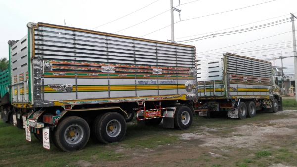 พ่วง 22 ล้อ ฮีโน่ FM2P 380 กระบะมิเนียมดั้ม - อู่ซุ่นชัยชุดใหญ่ ไมล์ 389,000 กม.ใช้งานน้อย ใส่ของได้ 30 ตันกว่าๆ