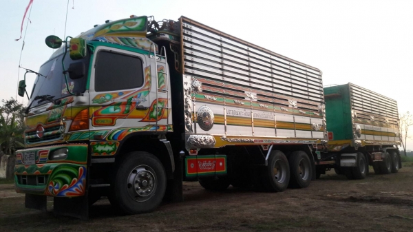 พ่วง 22 ล้อ ฮีโน่ FM2P 380 กระบะมิเนียมดั้ม - อู่ซุ่นชัยชุดใหญ่ ไมล์ 389,000 กม.ใช้งานน้อย ใส่ของได้ 30 ตันกว่าๆ