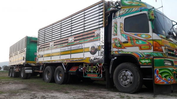 พ่วง 22 ล้อ ฮีโน่ FM2P 380 กระบะมิเนียมดั้ม - อู่ซุ่นชัยชุดใหญ่ ไมล์ 389,000 กม.ใช้งานน้อย ใส่ของได้ 30 ตันกว่าๆ