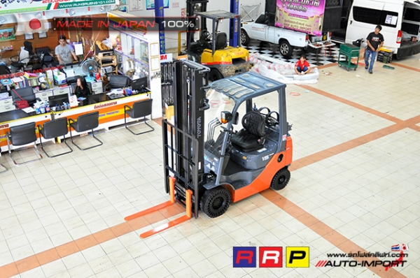 ขายรถโฟล์คลิฟท์มือสอง TOYOTA รุ่น 8FG15-31782 นำเข้าจากประเทศญี่ปุ่น 100\% ไม่เคยใช้งานในไทย