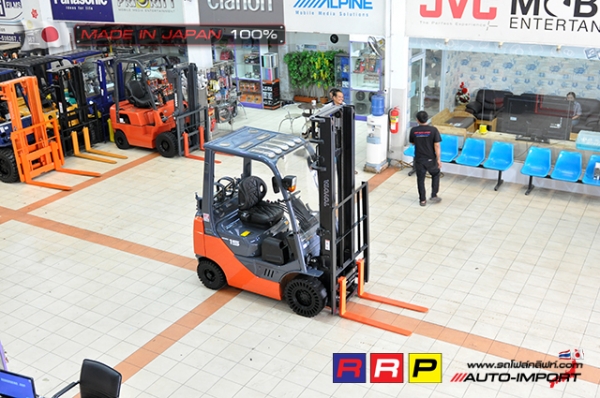 ขายรถโฟล์คลิฟท์มือสอง TOYOTA รุ่น 8FG15-31782 นำเข้าจากประเทศญี่ปุ่น 100\% ไม่เคยใช้งานในไทย
