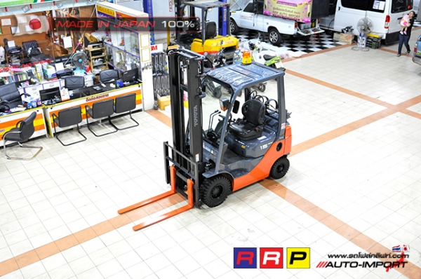 ขายรถโฟล์คลิฟท์มือสอง TOYOTA รุ่น 8FG15-35144 นำเข้าจากประเทศญี่ปุ่น 100\% ไม่เคยใช้งานในไทย