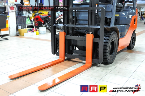 ขายรถโฟล์คลิฟท์มือสอง TOYOTA รุ่น 8FG15-35144 นำเข้าจากประเทศญี่ปุ่น 100\% ไม่เคยใช้งานในไทย