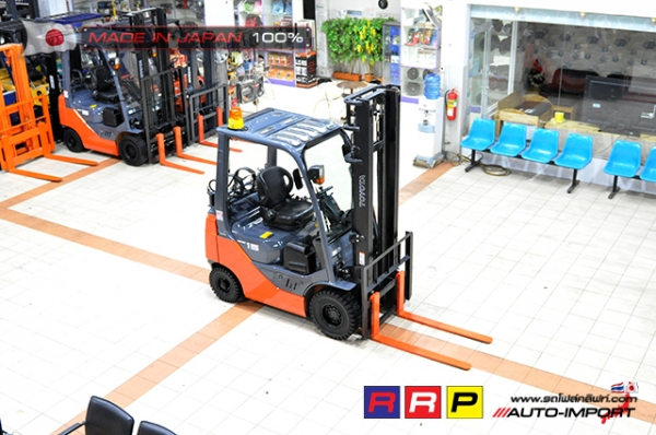 ขายรถโฟล์คลิฟท์มือสอง TOYOTA รุ่น 8FG15-35144 นำเข้าจากประเทศญี่ปุ่น 100\% ไม่เคยใช้งานในไทย