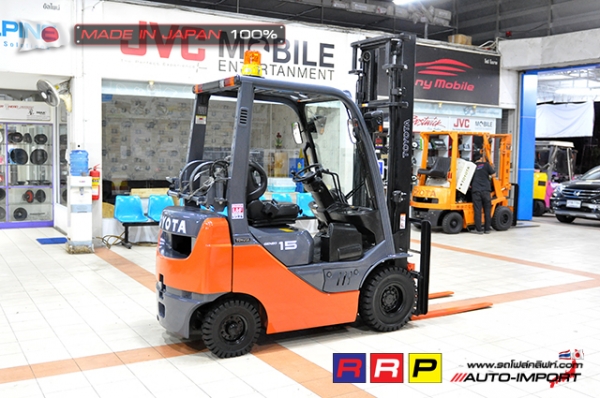 ขายรถโฟล์คลิฟท์มือสอง TOYOTA รุ่น 8FG15-35144 นำเข้าจากประเทศญี่ปุ่น 100\% ไม่เคยใช้งานในไทย