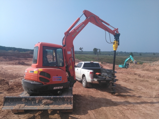 มอเตอร์สว่านเจาะดิน WIN ติดแมคโครรับประกัน 1ปี ของใหม่!!