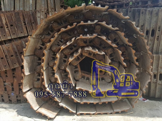 โซ่แทรคพร้อมใบ KOMATSU PC 200-3 เก่านอกญี่ปุ่น ใบแทรคยาว60ซม