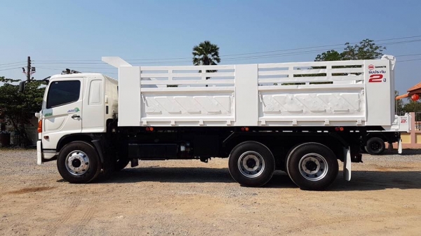 Hino mega เครื่อง 260 แรง ปี 47 แม่เดี่ยวดัมพ์สามมิตร มีระบบลากลูก ยางดี พร้อมใช้งาน