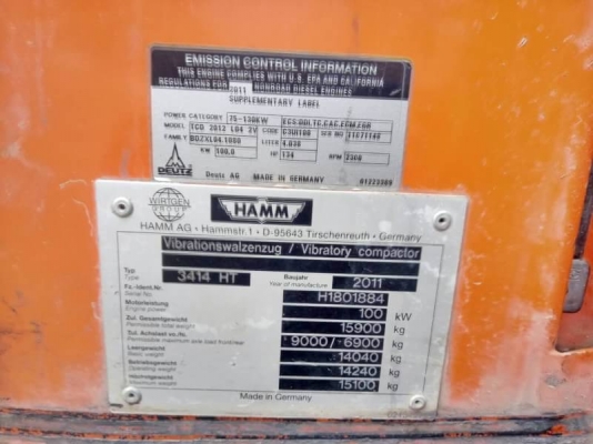 ขาย 980,000 รถบด HAMM ปี 2011 ทำงาน 7,000 ชม 2 เพลา เครื่องดี ปั้มแรง สภาพพร้อมใช้ เอกสารเล่มทะเบียน  รถอยู่ จ ตาก โทร 0610710295
