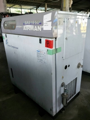 SAS15SD-67 - เครื่องปั๊มลม Motor Compressor 15kW Airman มือสอง นำเข้าจากญี่ปุ่น by OEK