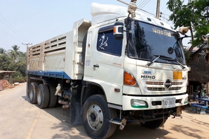 Hino 344 แรง ปี 57 แม่เดี่ยวดัมพ์สามมิตร เครื่อง/เกียร์เดิมดี แอร์เย็น เอกสารพร้อมโอน