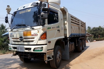Hino 344 แรง ปี 57 แม่เดี่ยวดัมพ์สามมิตร เครื่อง/เกียร์เดิมดี แอร์เย็น เอกสารพร้อมโอน