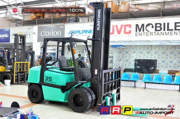 ขายรถโฟล์คลิฟท์มือสอง SUMITOMO รุ่น FD35PVIIIS6S-D4G-10208 นำเข้าจากประเทศญี่ปุ่น 100\% ไม่เคยใช้งานในไทย