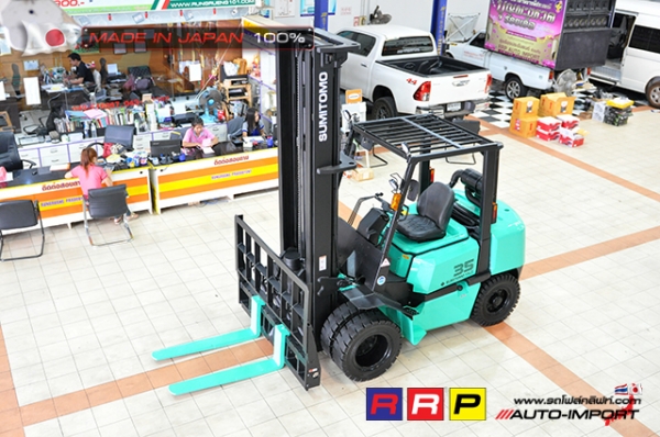 ขายรถโฟล์คลิฟท์มือสอง SUMITOMO รุ่น FD35PVIIIS6S-D4G-10208 นำเข้าจากประเทศญี่ปุ่น 100\% ไม่เคยใช้งานในไทย