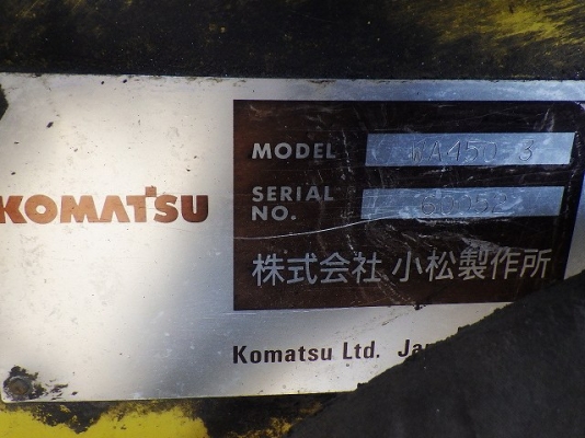 ขายรถตัก ยี่ห้อKomatsu รุ่น WA450-3 ขายรถตัก ยี่ห้อKomatsu รุ่น WA450-3