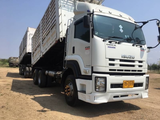 Isuzu 360 แรง แม่ปี 56 ลูกปี 57 ดัมพ์คอกเกษตรอู่พนัส รถสวยเดิมไม่เคยทำสี น้ำหนักบรรทุก 29.70 ตัน เครื่อง/เกียร์เดิม ยางดี พร้อมใช้งาน