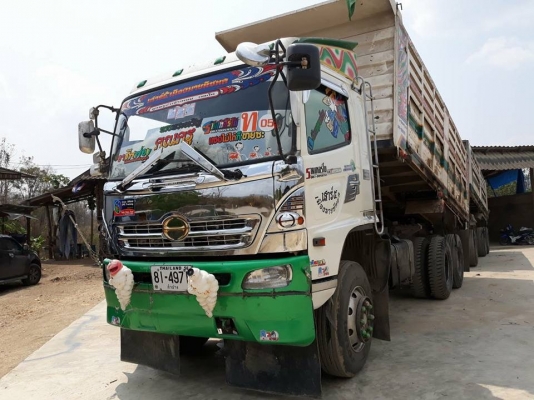 HINO 320 แรง ปี 49 แม่ลูกดัมพ์ ลูกสามเพลา เดิมๆ ตามรุ่นพร้อมใช้งาน