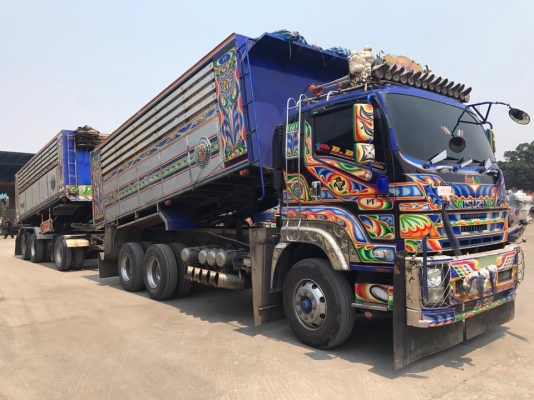 ISUZU 360 แรง ปี 52 แม่ลูกดัมพ์มิเนียม อู่.พงษ์ไพบูลย์ แม่ยาว 6.20 ม. ลูกยาว 6.50 ม. ยางสะภาพ 70-80\