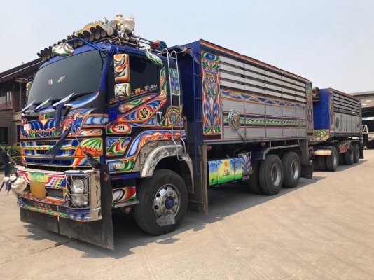 ISUZU 360 แรง ปี 52 แม่ลูกดัมพ์มิเนียม อู่.พงษ์ไพบูลย์ แม่ยาว 6.20 ม. ลูกยาว 6.50 ม. ยางสะภาพ 70-80\