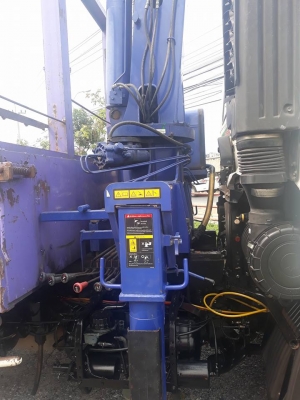 HINO 10 ล้อติดตั้งเครน  TADANO 5 ตัน 4 ปลอก 3 ชัก ปี 2012 เครื่อง 212 แรง กระบะยาว 6.50 เมตร