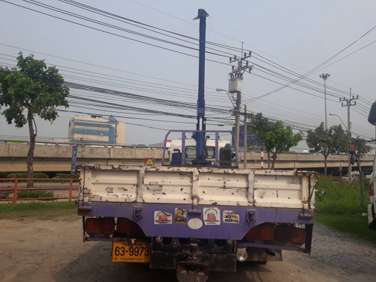 HINO 10 ล้อติดตั้งเครน  TADANO 5 ตัน 4 ปลอก 3 ชัก ปี 2012 เครื่อง 212 แรง กระบะยาว 6.50 เมตร