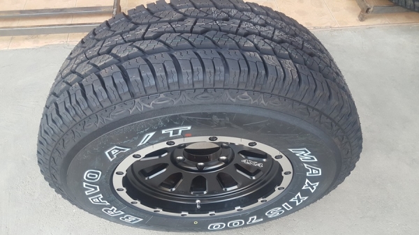 ล้อใหม่ ระฆังขอบเงา ขอบ16 หน้า8 ยางใหม่265/70/16 ปี18