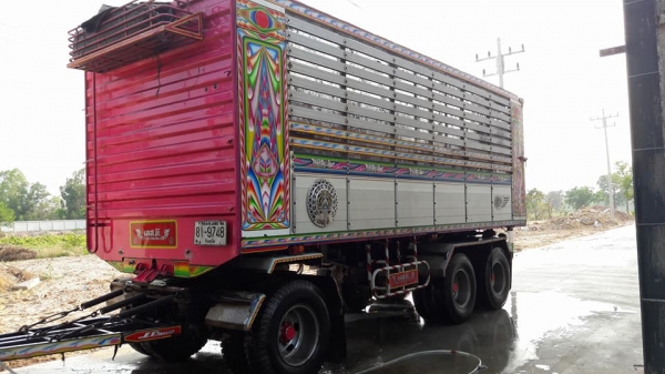 พ่วง22ล้อ ISUZU FXZ360 ปี53 ไมล์ 500,000 กม. กระบะมิเนียม - ดั้ม อู่ เอส ที ใส่ของได้ 29.700 กก.