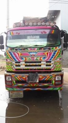 พ่วง22ล้อ ISUZU FXZ360 ปี53 ไมล์ 500,000 กม. กระบะมิเนียม - ดั้ม อู่ เอส ที ใส่ของได้ 29.700 กก.