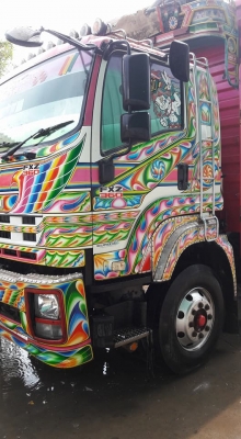พ่วง22ล้อ ISUZU FXZ360 ปี53 ไมล์ 500,000 กม. กระบะมิเนียม - ดั้ม อู่ เอส ที ใส่ของได้ 29.700 กก.