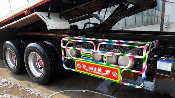 พ่วง22ล้อ ISUZU FXZ360 ปี53 ไมล์ 500,000 กม. กระบะมิเนียม - ดั้ม อู่ เอส ที ใส่ของได้ 29.700 กก.
