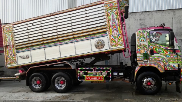 พ่วง22ล้อ ISUZU FXZ360 ปี53 ไมล์ 500,000 กม. กระบะมิเนียม - ดั้ม อู่ เอส ที ใส่ของได้ 29.700 กก.
