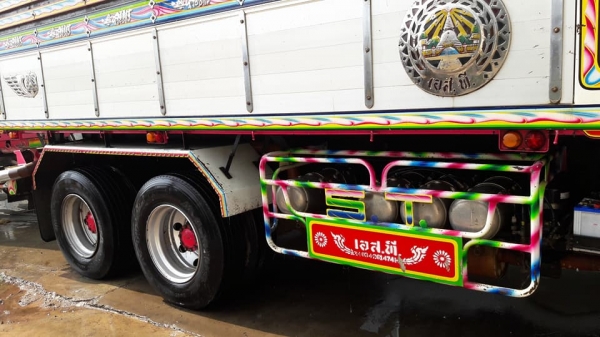 พ่วง22ล้อ ISUZU FXZ360 ปี53 ไมล์ 500,000 กม. กระบะมิเนียม - ดั้ม อู่ เอส ที ใส่ของได้ 29.700 กก.