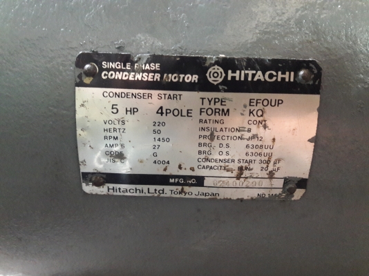 ขาย !! มอเตอร์.ฮิตาชิ.ขนาด5แรง220v.สภาพพร้อมใช้งาน ขาย !! มอเตอร์.ฮิตาชิ.ขนาด5แรง220v.สภาพพร้อมใช้งาน