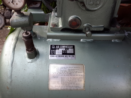 ปั้มลม OP 2 แรงญี่ปุ่นใช้ไฟ 220v สภาพสวยมาก