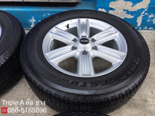 แม็ก ISUZU D-MAX BLUE POWER ขอบ 18 พร้อมยาง Bridgestone 255-60-18 ปลายปี 16 ดอกหนาปึกทุกเส้น