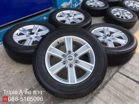 แม็ก ISUZU D-MAX BLUE POWER ขอบ 18 พร้อมยาง Bridgestone 255-60-18 ปลายปี 16 ดอกหนาปึกทุกเส้น