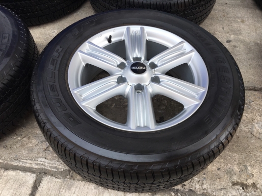 แม็ก ISUZU D-MAX BLUE POWER ขอบ 18 พร้อมยาง Bridgestone 255-60-18 ปลายปี 16 ดอกหนาปึกทุกเส้น
