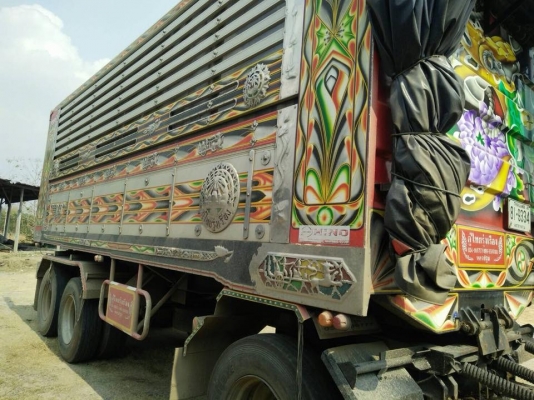 Hino 344 แรง ปี 57 แม่ลูกดัมพ์อู่ไทยรุ่งเรือง ใส่ของได้ 29.7 ตัน ไมล์แท้ 270,000 โล เดิมๆบางๆทุกจุด วิ่งอาหารสัตว์ ยางดี ทะเบียนพร้อม