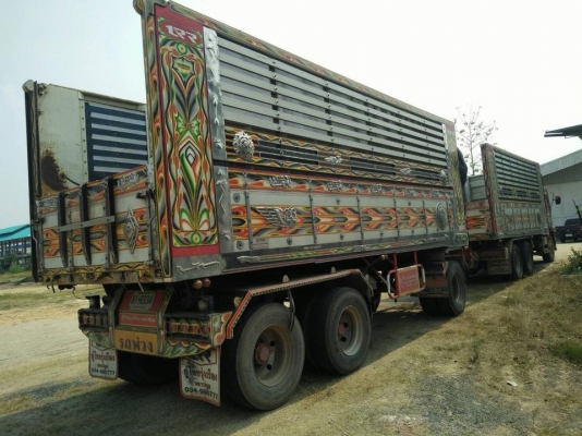Hino 344 แรง ปี 57 แม่ลูกดัมพ์อู่ไทยรุ่งเรือง ใส่ของได้ 29.7 ตัน ไมล์แท้ 270,000 โล เดิมๆบางๆทุกจุด วิ่งอาหารสัตว์ ยางดี ทะเบียนพร้อม