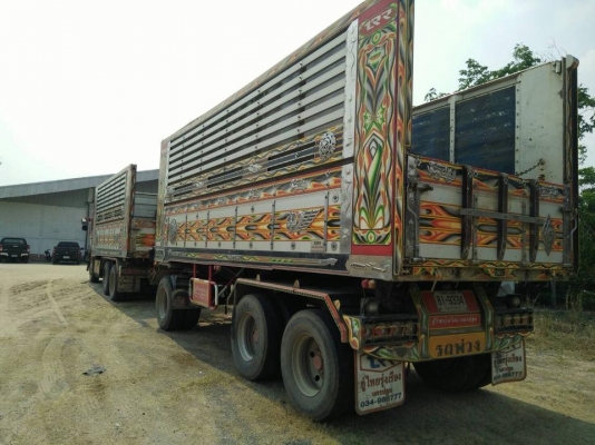 Hino 344 แรง ปี 57 แม่ลูกดัมพ์อู่ไทยรุ่งเรือง ใส่ของได้ 29.7 ตัน ไมล์แท้ 270,000 โล เดิมๆบางๆทุกจุด วิ่งอาหารสัตว์ ยางดี ทะเบียนพร้อม